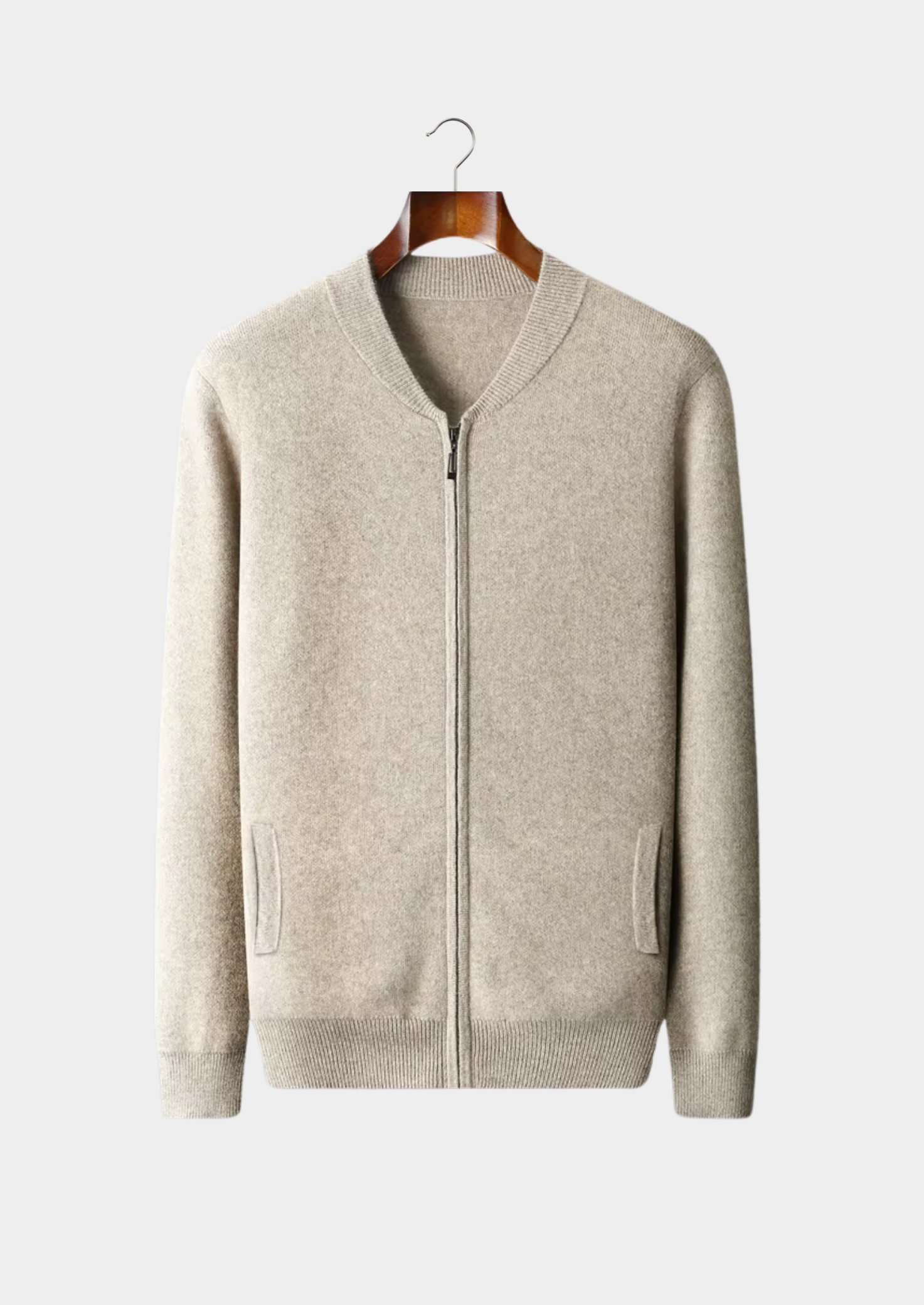 Merino Wool Extra-Fine V-Neck Knit Cardigan